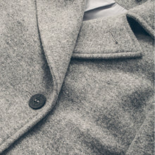 Load image into Gallery viewer, The Mariner Peacoat in Ash Donegal Lambswool
